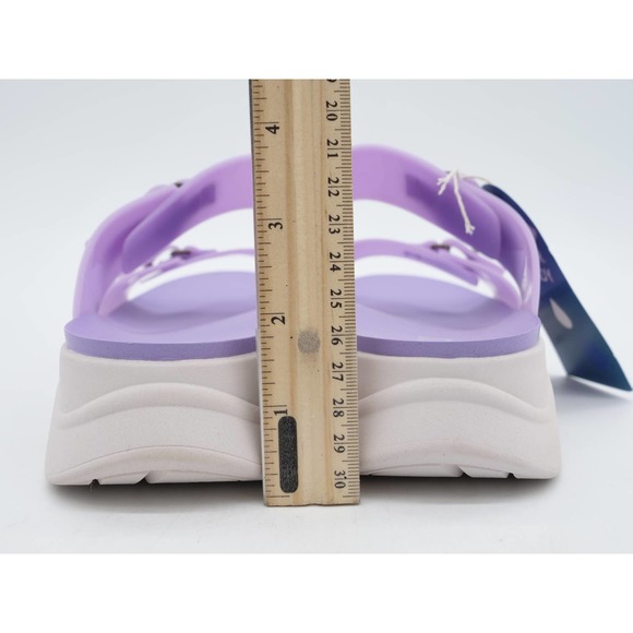 JBU Sandals Womens 9.5 Purple Fenton Platform Waterproof Slides Slip On PVC - Picture 8 of 10
